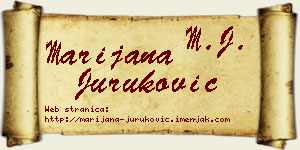 Marijana Juruković vizit kartica